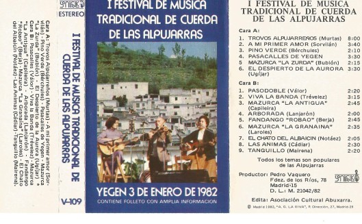 1982 I Festival de Música Tradicional de Cuerda de las Alpujarras (Yegen 3.1.1982)